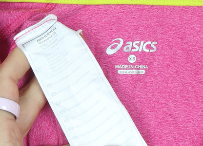 ASICS Women Pink XS 1/2 Zip Hooded Pullover Hoodie