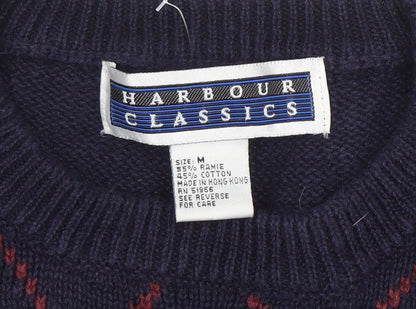 Harbour Classics Men's Blue Argyle Golf Knit Pullover Jumper M