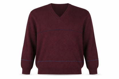 Westbury Men’s Brown Wool V-Neck Argyle Jumper Size L