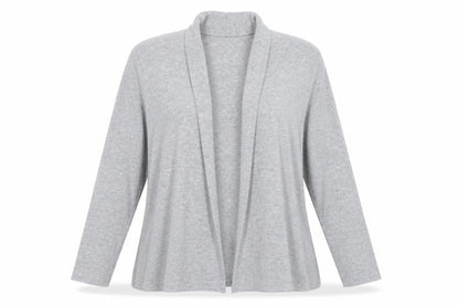 John Lewis Womens Grey Long Sleeve Open Knit Cardigan Size 12