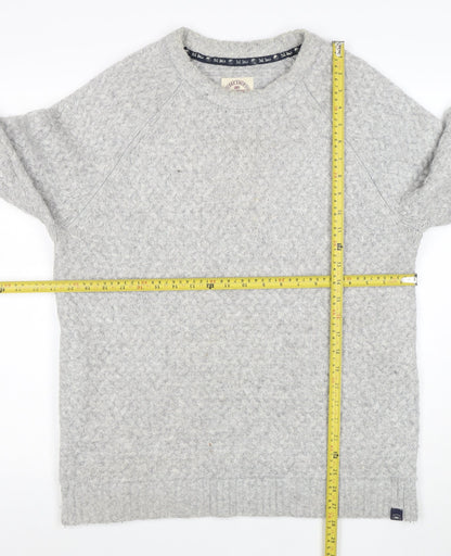 Fat Face Men's Grey Wool Blend Crew Neck Jumper Size L