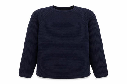 Debenhams Women Blue Cotton Chunky Knit Crew Neck Jumper Size 14