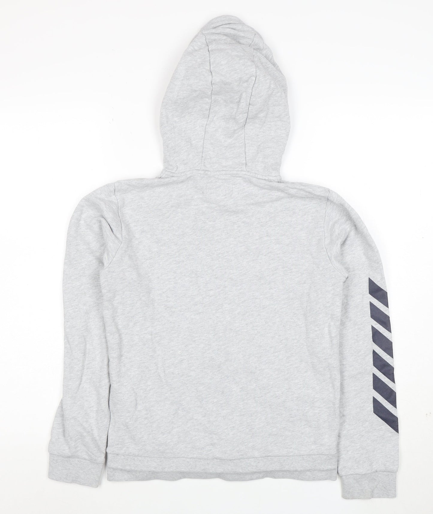 Emporio Armani Boys Grey Full Zip Hoodie - Size 14A 166cm - Cotton Blend