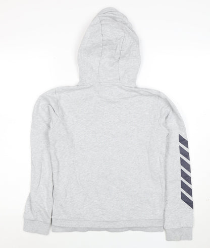 Emporio Armani Boys Grey Full Zip Hoodie - Size 14A 166cm - Cotton Blend