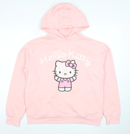 Primark Hello Kitty Pink Hoodie Women S Pullover Hooded Cotton Blend