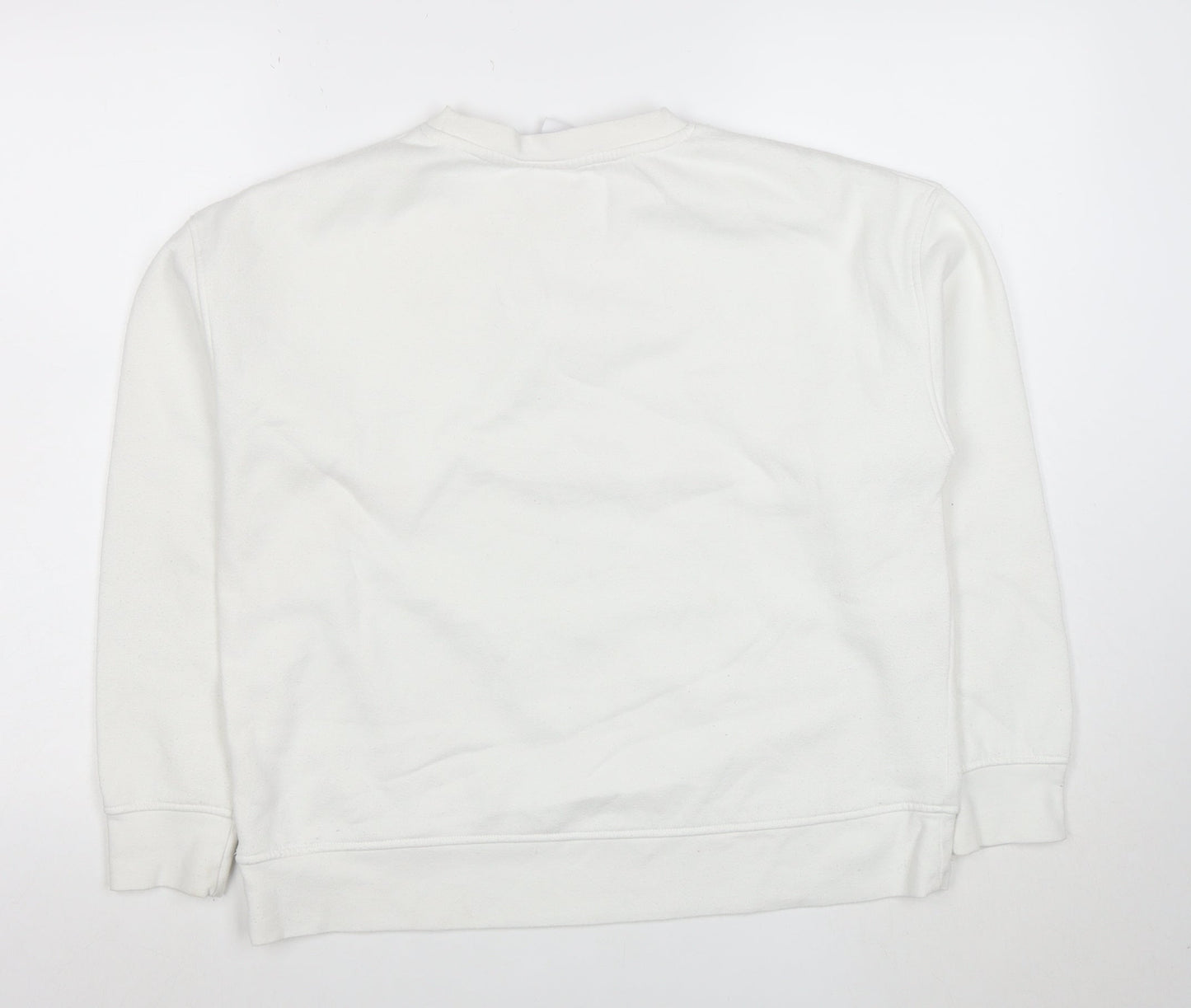 Disney Women’s White Mickey Mouse Sweatshirt Size S Crew Neck Pullover