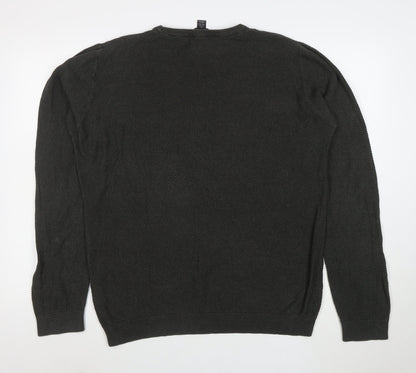 Cedar Wood State Men's Green XL Cotton Crew Neck Pullover Jumper