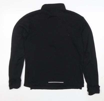 Nike Women's Black Small 1/4 Zip Running Top Long Sleeve Activewear
