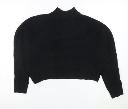 New Look Women’s Black Mock Neck Relaxed Knit Jumper Size M