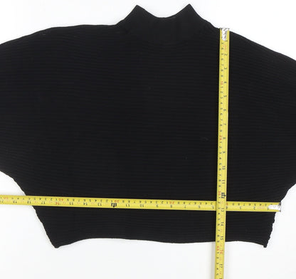 New Look Women’s Black Mock Neck Relaxed Knit Jumper Size M