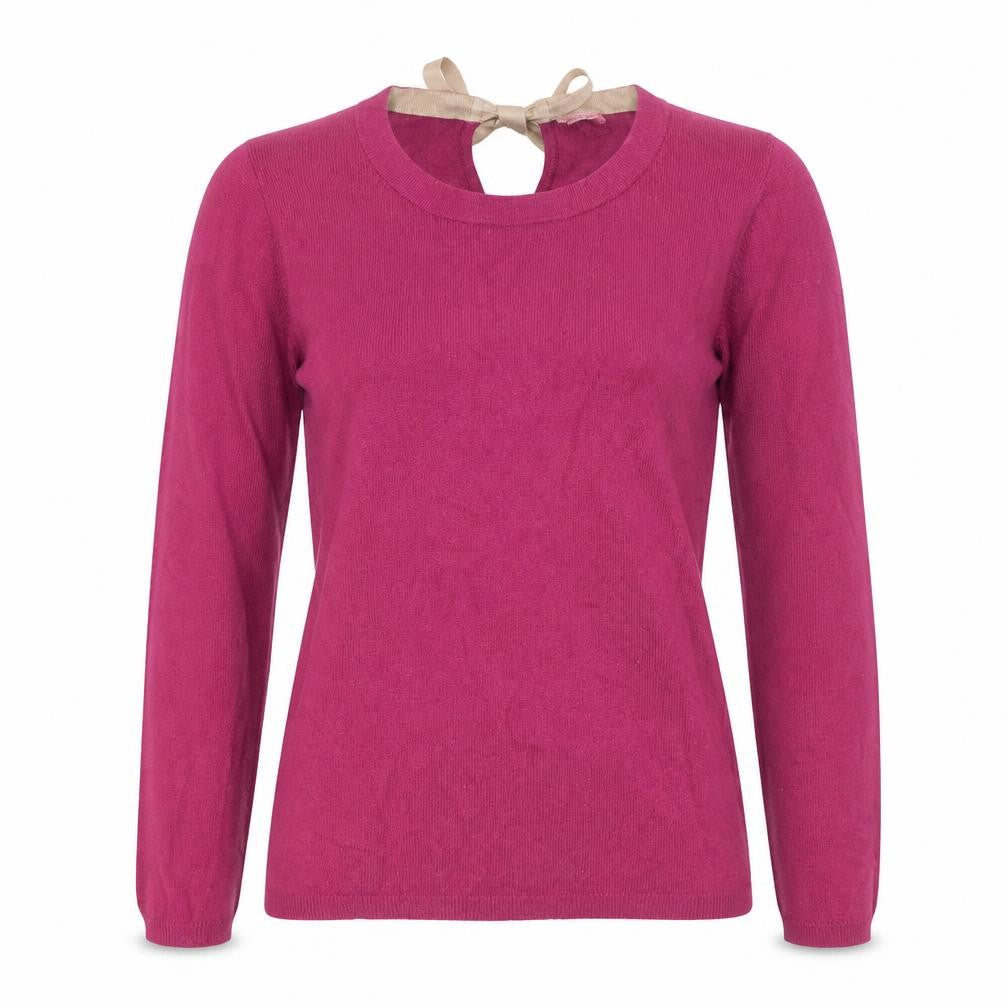 Phase Eight Women's Pink Bow Back Knit Jumper Size 10