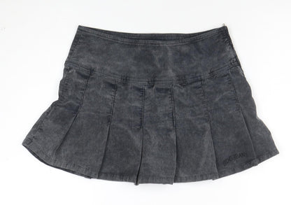 BDG Urban Outfitters Womens Grey Pleated Corduroy Mini Skirt Size S