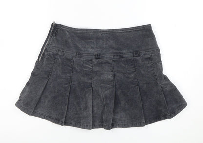 BDG Urban Outfitters Womens Grey Pleated Corduroy Mini Skirt Size S