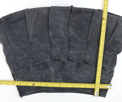 BDG Urban Outfitters Womens Grey Pleated Corduroy Mini Skirt Size S