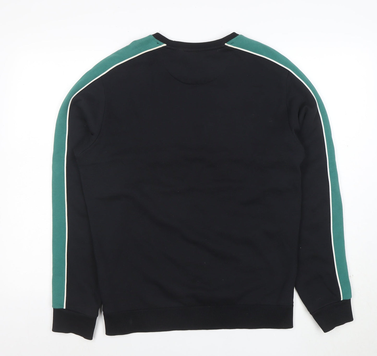 Lyle & Scott Men's Black XL Crew Neck Striped Sweatshirt