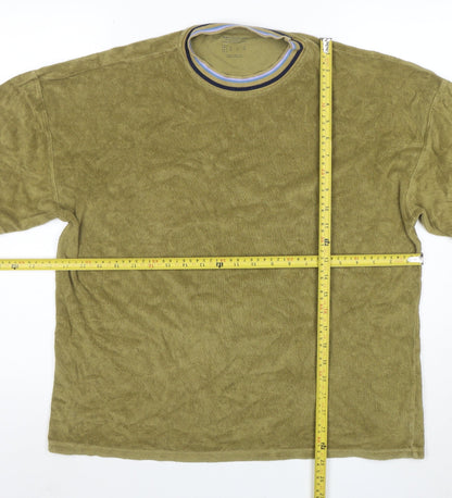 Urban Outfitters Men's Green Cotton Short Sleeve Crew Neck T-Shirt Size S
