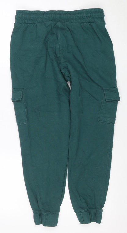 DKNY Girls Green Jogger Sweatpants Size S Elastic Waist Pockets
