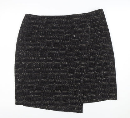 Marks and Spencer Women Black Size 16 Tweed Pencil Skirt