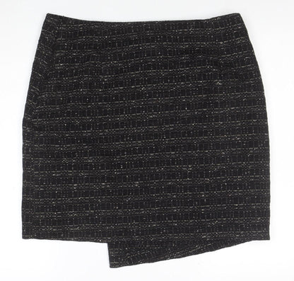 Marks and Spencer Women Black Size 16 Tweed Pencil Skirt