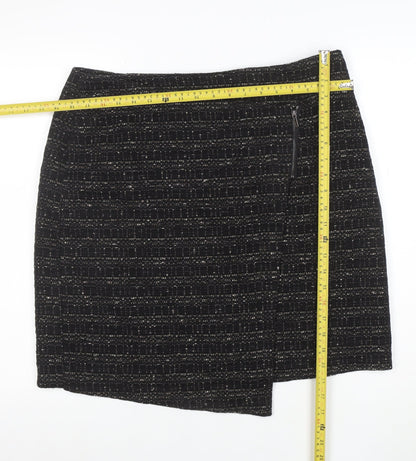 Marks and Spencer Women Black Size 16 Tweed Pencil Skirt