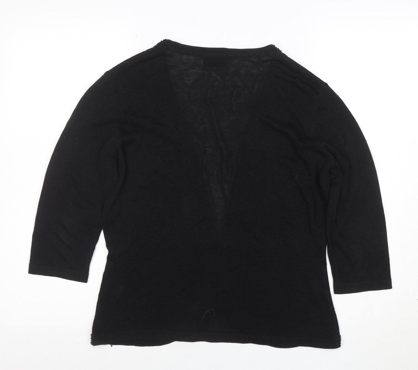 Alex & Co Women’s Black Size 14 Viscose Acrylic Beaded Cardigan