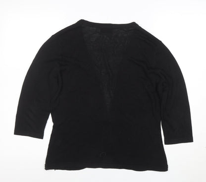 Alex & Co Women’s Black Size 14 Viscose Acrylic Beaded Cardigan
