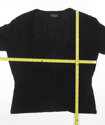 Alex & Co Women’s Black Size 14 Viscose Acrylic Beaded Cardigan