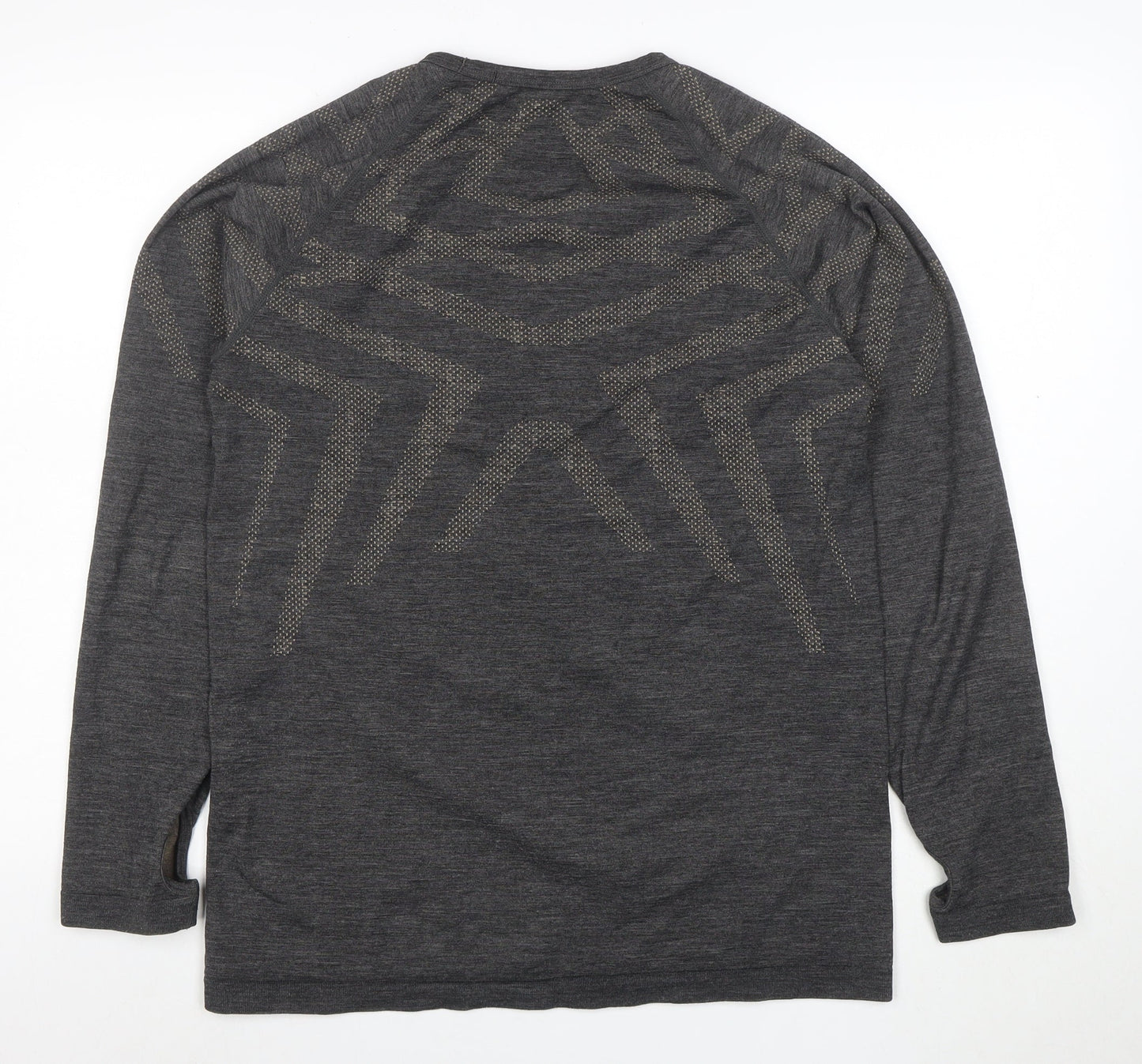 INOC Womens Grey Merino Wool Blend Long Sleeve Athletic Top Size XL