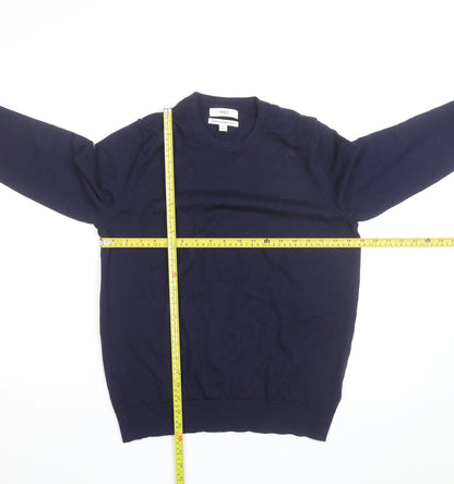 Marks and Spencer Women’s Blue Merino Wool Crew Neck Jumper Size 14