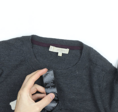 Hobbs Grey Wool Dog Motif Crew Neck Men's Pullover Jumper Size S