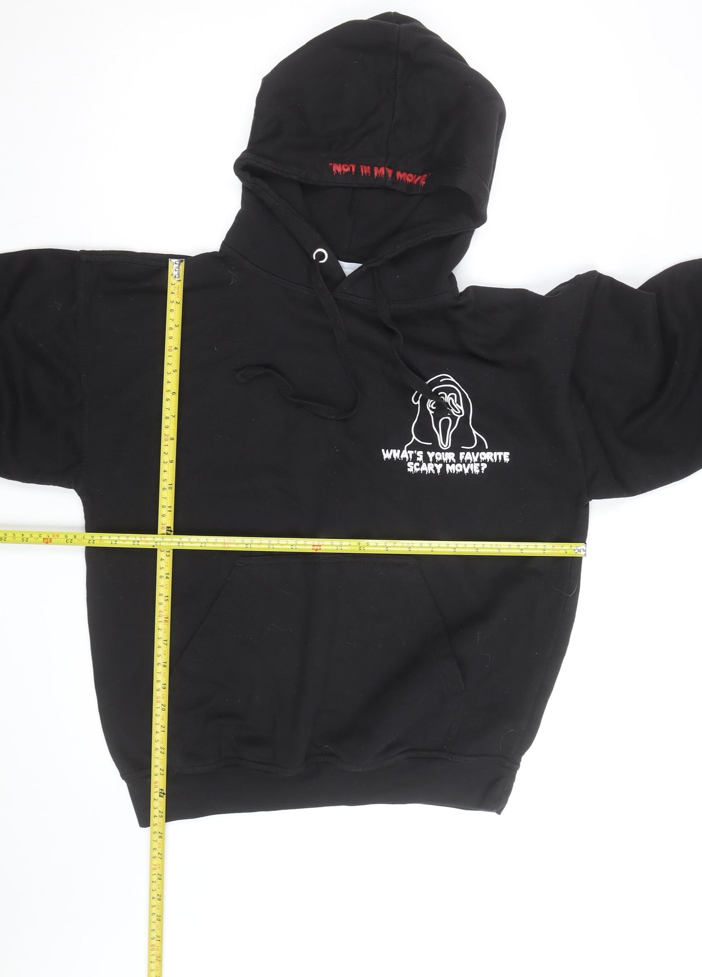 Ratchet Men’s Black Pullover Hoodie L Horror Graphic Print Sweatshirt