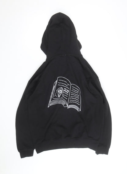 Ratchet Men’s Black Pullover Hoodie L Horror Graphic Print Sweatshirt