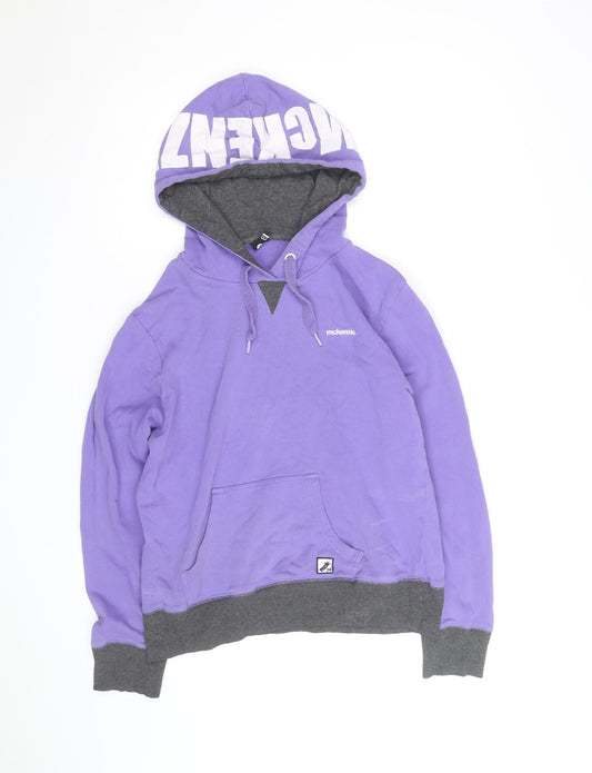 McKenzie Women Purple Hoodie Size L Pullover Logo Hooded Sweatshirt
