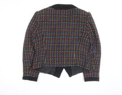 David Emanuel Women’s Multicoloured Tweed Wool Blazer Jacket Size 12