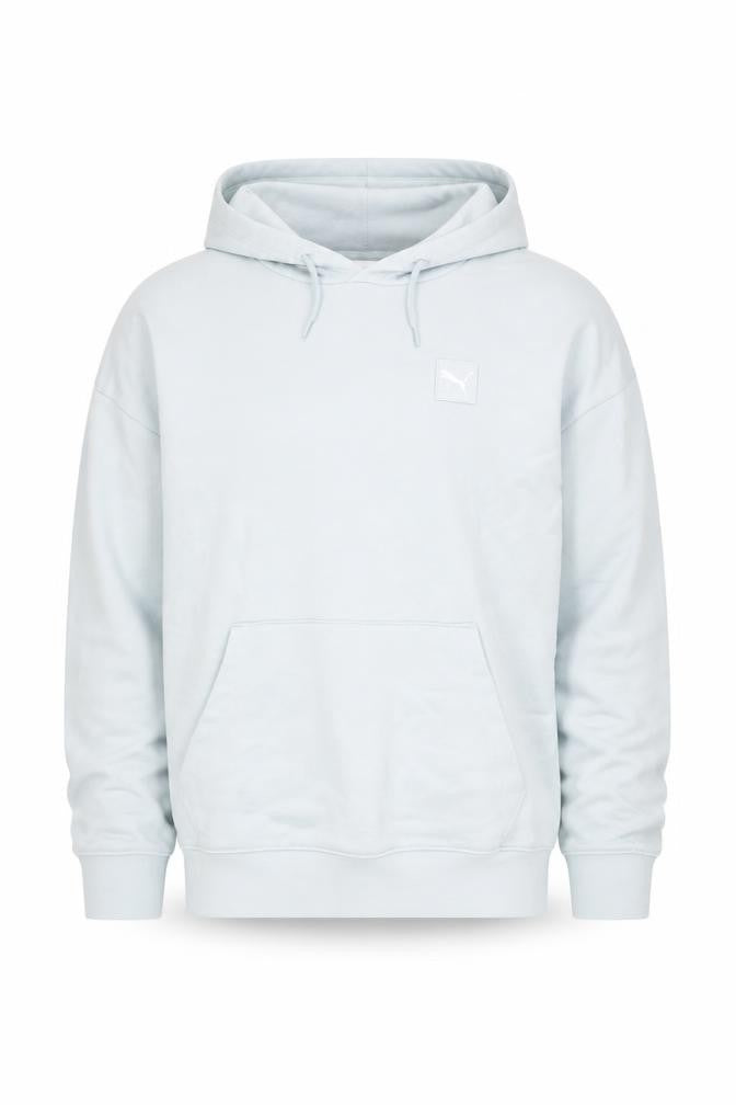 Puma Men’s Blue Pullover Hoodie Size S Regular Fit Logo Fleece