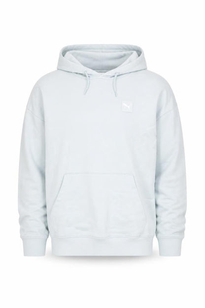 Puma Men’s Blue Pullover Hoodie Size S Regular Fit Logo Fleece