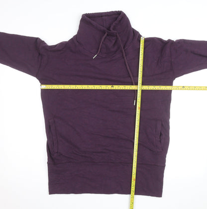 BAM Bamboo Clothing Womens Purple Long Sleeve Cowl Neck Pullover Hoodie Size M