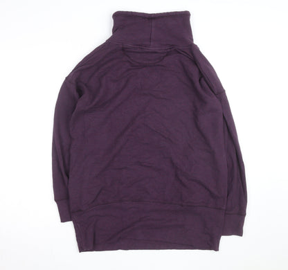 BAM Bamboo Clothing Womens Purple Long Sleeve Cowl Neck Pullover Hoodie Size M