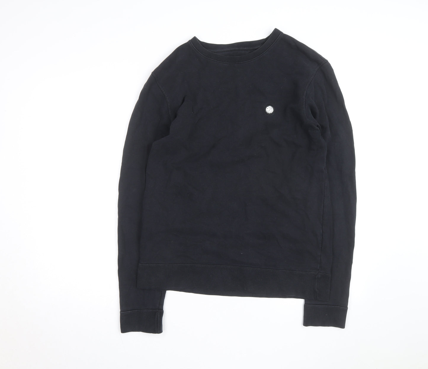Pretty Green Men's Black Cotton Crew Neck Sweatshirt M