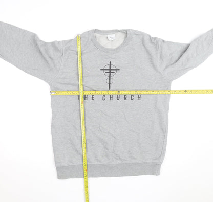 Ascolour Men's Grey Graphic Pullover Sweatshirt Medium