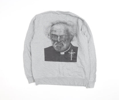 Ascolour Men's Grey Graphic Pullover Sweatshirt Medium