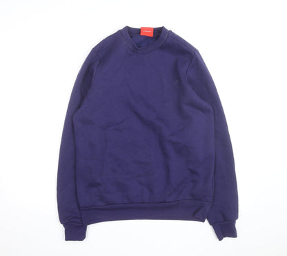 Slazenger Men Blue Small Pullover Sweatshirt Crew Neck Fleece