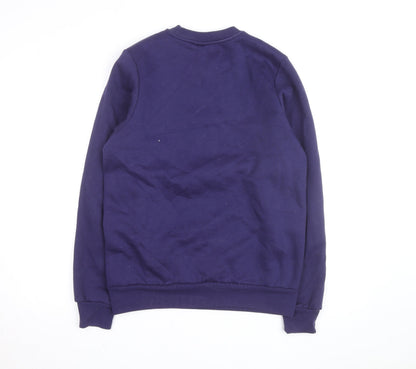 Slazenger Men Blue Small Pullover Sweatshirt Crew Neck Fleece