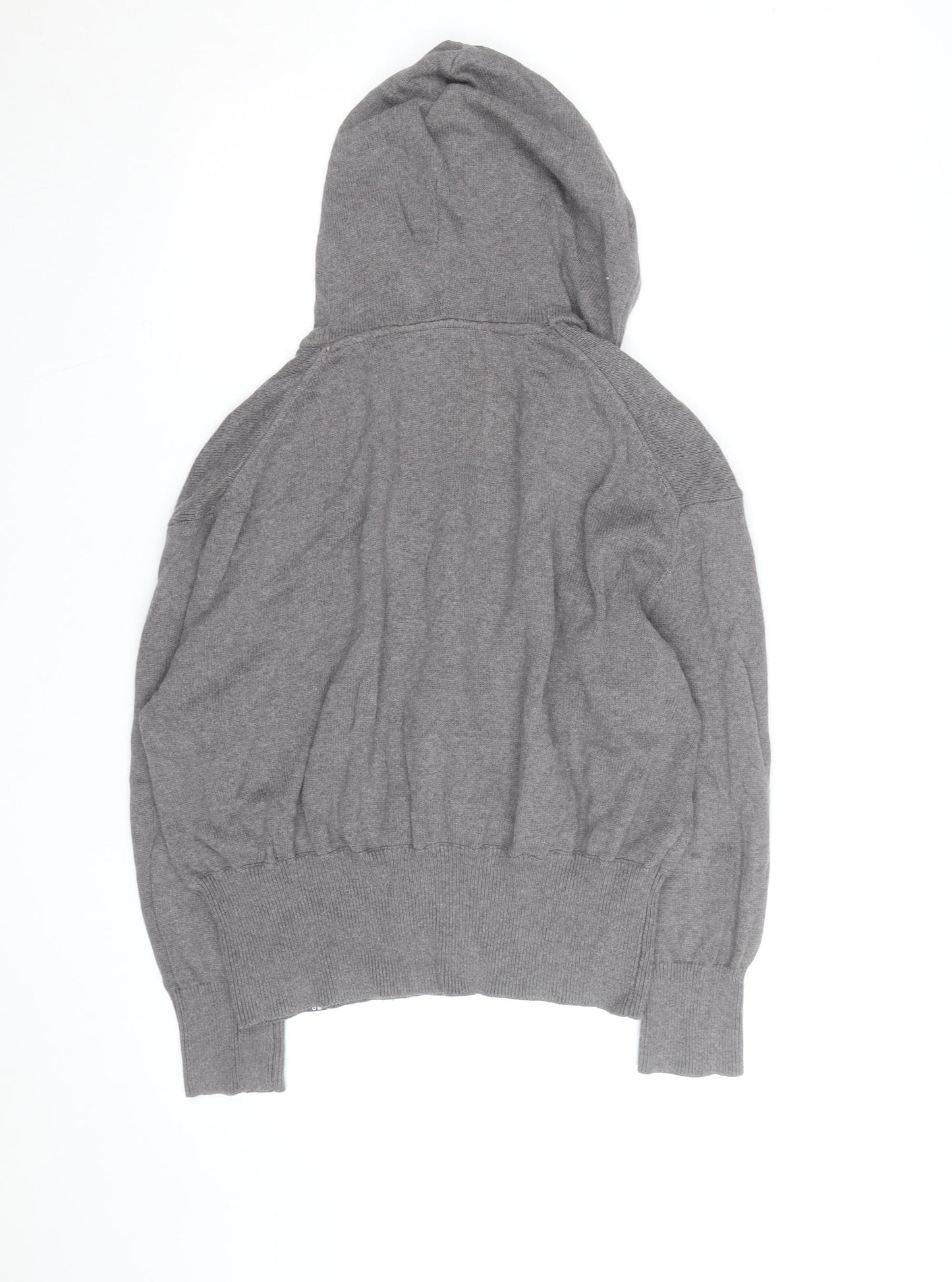 BAM Women's Grey Hooded Wrap Cardigan Medium Soft Bamboo Blend