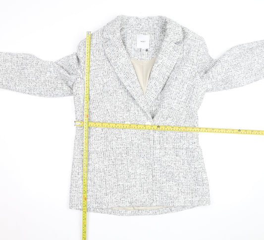 Next Women’s Grey Tweed Blazer Size 12 Workwear Classic Jacket