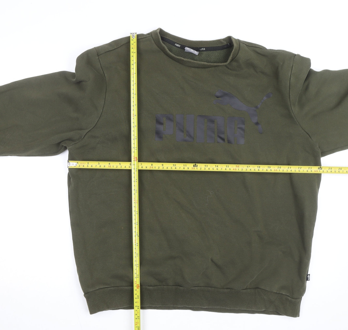 Puma Men's Green XL Crew Neck Pullover Sweatshirt
