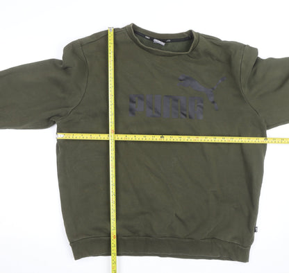 Puma Men's Green XL Crew Neck Pullover Sweatshirt
