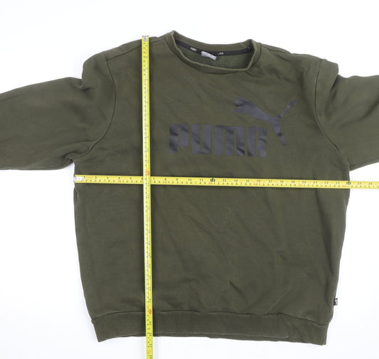 Puma Men's Green XL Crew Neck Pullover Sweatshirt