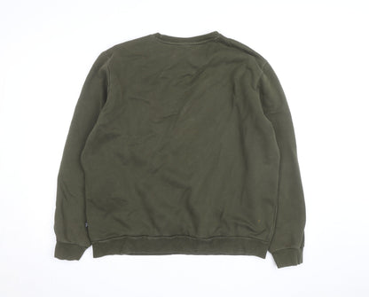 Puma Men's Green XL Crew Neck Pullover Sweatshirt