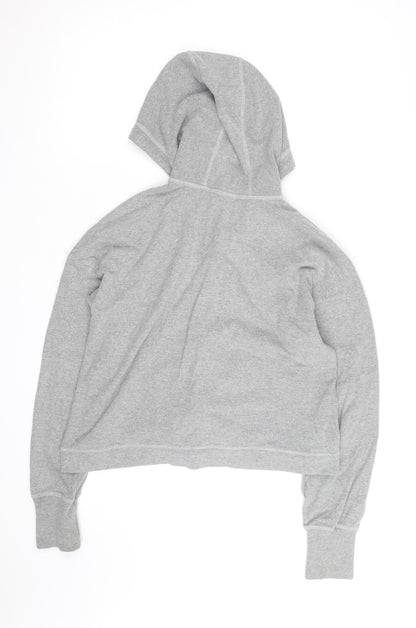 Sweaty Betty Women Grey Full Zip Hoodie Size S Cotton Blend